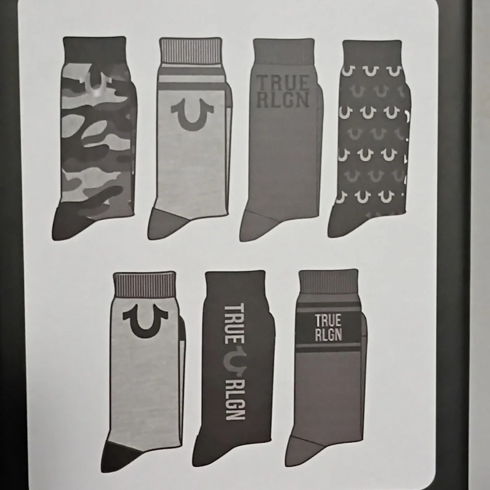 True Religion Men's Crew Socks